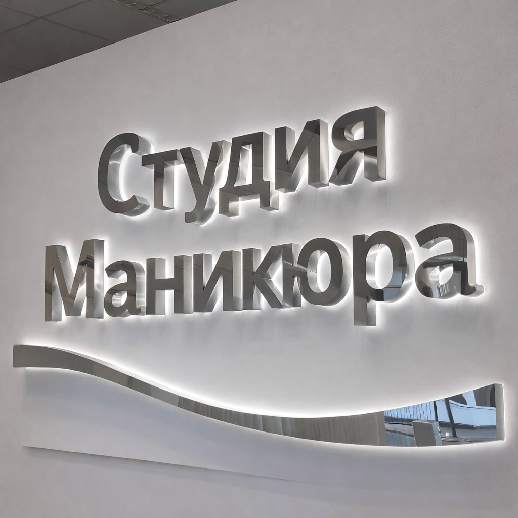 Контражурные зеркальные буквы